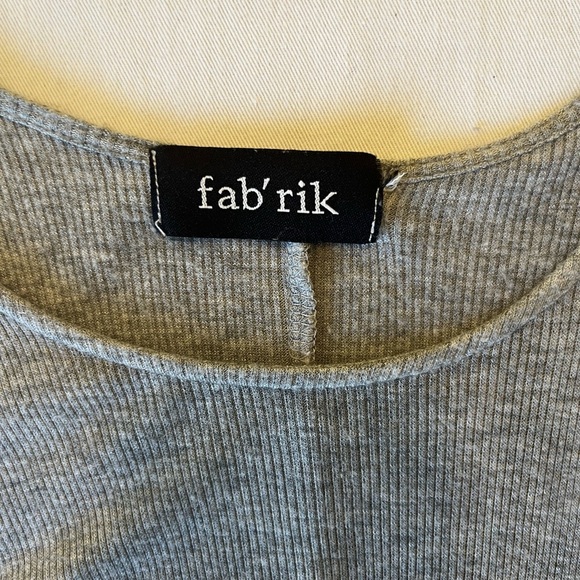 fab'rik Gray Asymmetrical Tank Top Relaxed Fit sku024 - Picture 7 of 8